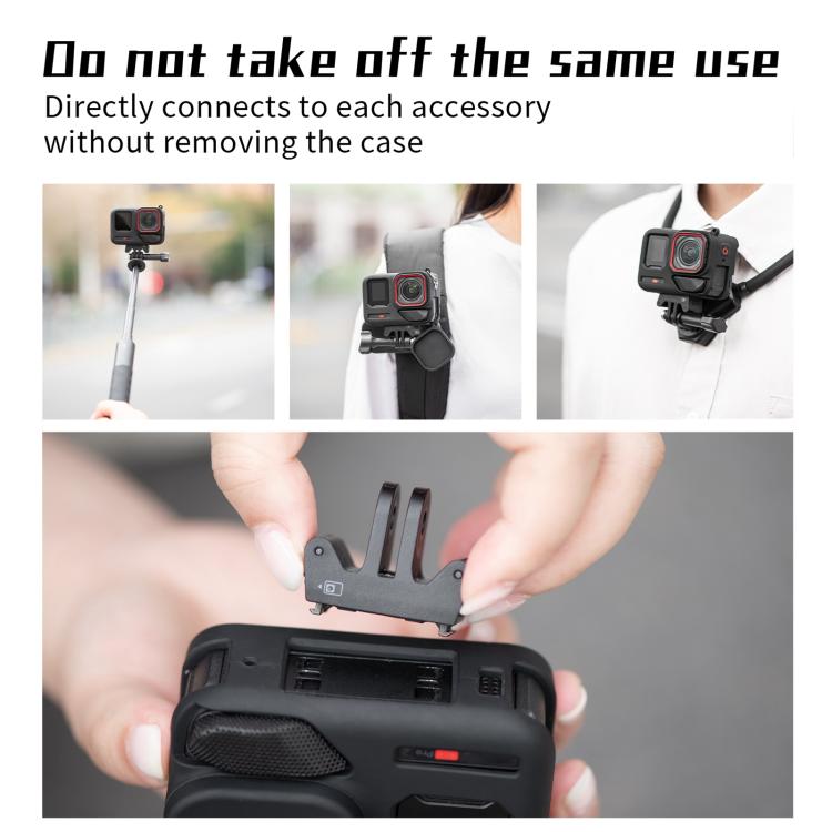 For Insta360 Ace Pro 2 STARTRC Body Silicone Case with Lens Cap & Lanyard - ORIWHIZDJI & Insta360 AccessoriesInsta360 Ace SeriesProtection & Cases