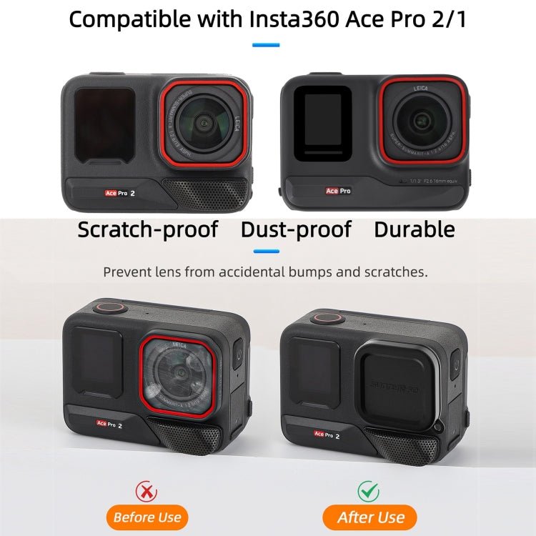 For Insta360 Ace Pro 2 Sunnylife Silicone Lens Cap Protector Lens Cover, For Insta360 Ace Pro 2 / 1 - ORIWHIZDJI & Insta360 AccessoriesInsta360 Ace SeriesProtection & Cases
