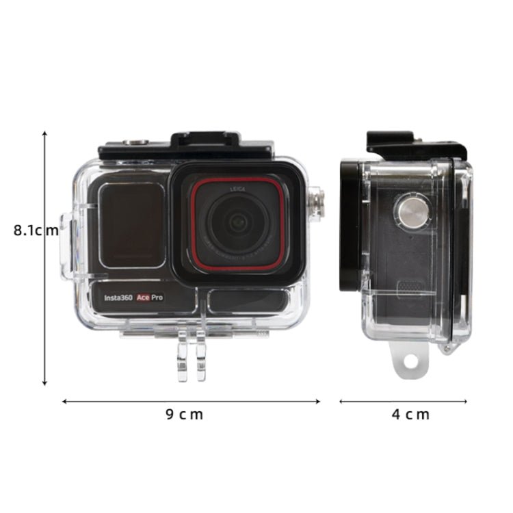 For Insta360 Ace Pro 2 Underwater Waterproof Housing Case with Base Adapter & Screw, For Insta360 Ace Pro 2 - ORIWHIZDJI & Insta360 AccessoriesInsta360 Ace SeriesProtection & Cases