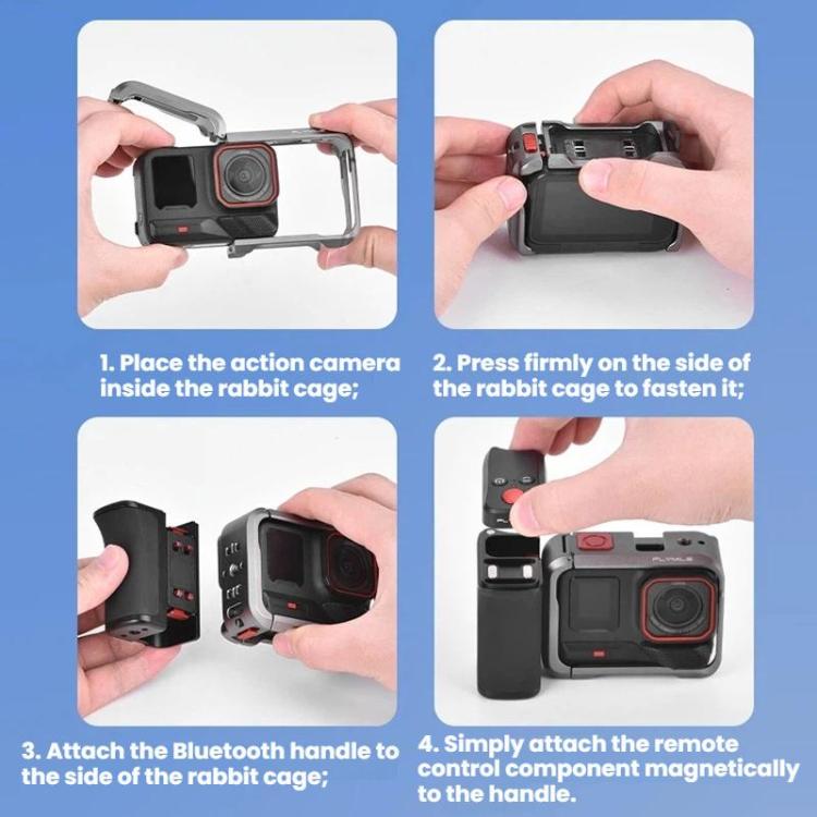 For Insta360 Ace Pro / 2 / X5 Flymile Magnetic Quick - Release Action Camera Street Shooting Handle - ORIWHIZDJI & Insta360 AccessoriesFlymileInsta360 Ace Series