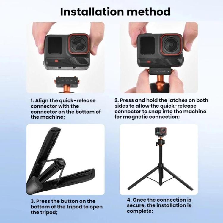 For Insta360 Ace Pro / 2 / X5 Flymile Quick - Release Selfie Extension Pole Tripod - ORIWHIZDJI & Insta360 AccessoriesFlymileInsta360 Ace Series