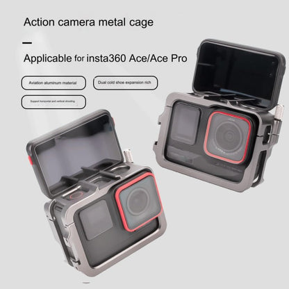 For Insta360 Ace Pro / Ace Aluminum Alloy Metal Rabbit Cage Frame, Aluminum Alloy Cage - ORIWHIZDJI & Insta360 AccessoriesInsta360 Ace SeriesProtection & Cases