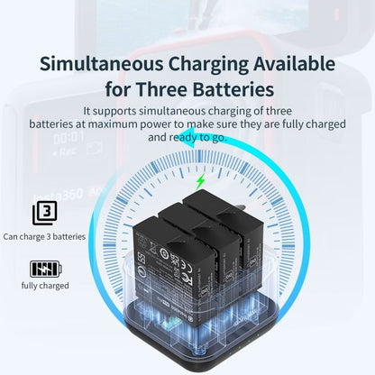 For Insta360 Ace Pro / Ace aMagisn 3 Slots Battery Charger Charging Hub, For Insta360 Ace Pro / Ace - ORIWHIZaMagisnDJI & Insta360 AccessoriesInsta360 Ace Series