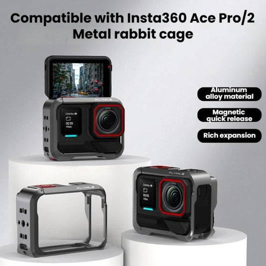 For Insta360 Ace Pro / Ace Pro 2 Flymile Rabbit Cage Metal Protective Frame Extension Action Camera Accessories, For Insta360 Ace Pro / Ace Pro 2 - ORIWHIZDJI & Insta360 AccessoriesFlymileInsta360 Ace Series