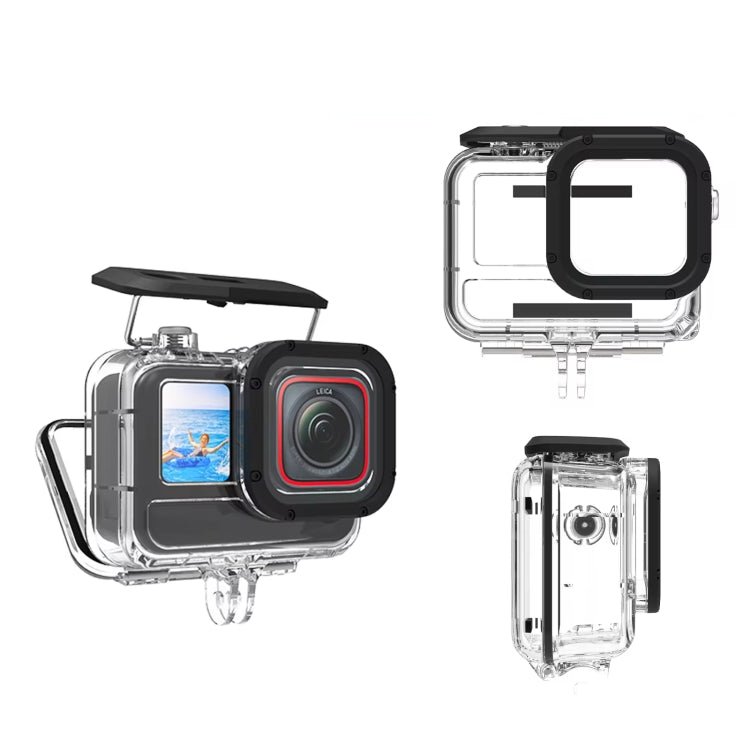 For Insta360 Ace Pro Camera TELESIN 45m Waterproof Case Underwater Diving Housing Cover, Waterproof Case - ORIWHIZDJI & Insta360 AccessoriesInsta360 Ace SeriesProtection & Cases