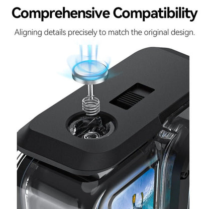 For Insta360 Ace Pro Camera TELESIN 45m Waterproof Case Underwater Diving Housing Cover, Waterproof Case - ORIWHIZDJI & Insta360 AccessoriesInsta360 Ace SeriesProtection & Cases