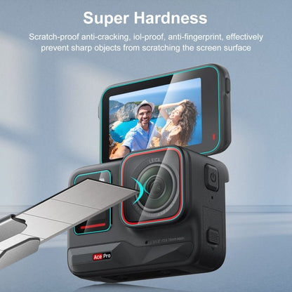 For Insta360 Ace Pro PULUZ 3 in 1 Rear & Front Screen + Lens Tempered Glass Film, For Insta360 Ace Pro - ORIWHIZDJI & Insta360 AccessoriesInsta360 Ace SeriesProtection & Cases