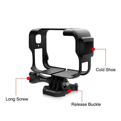 For Insta360 Ace Pro PULUZ Plastic Cage Expansion Adapter Frame with Cold Shoe Base, For Insta360 Ace Pro Plastic Cage - ORIWHIZDJI & Insta360 AccessoriesInsta360 Ace SeriesProtection & Cases