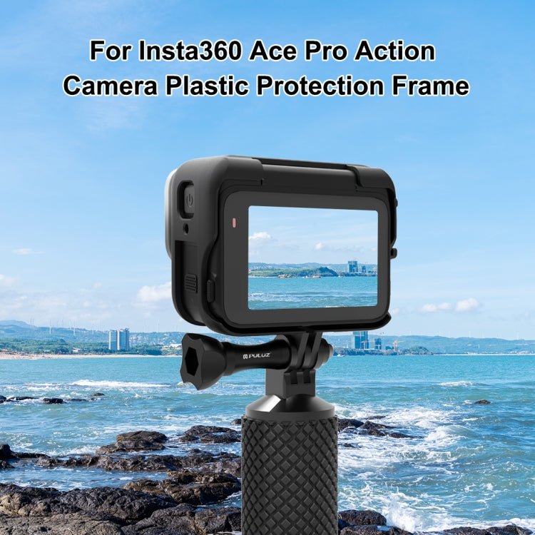 For Insta360 Ace Pro PULUZ Plastic Cage Expansion Adapter Frame with Cold Shoe Base, For Insta360 Ace Pro Plastic Cage - ORIWHIZDJI & Insta360 AccessoriesInsta360 Ace SeriesProtection & Cases