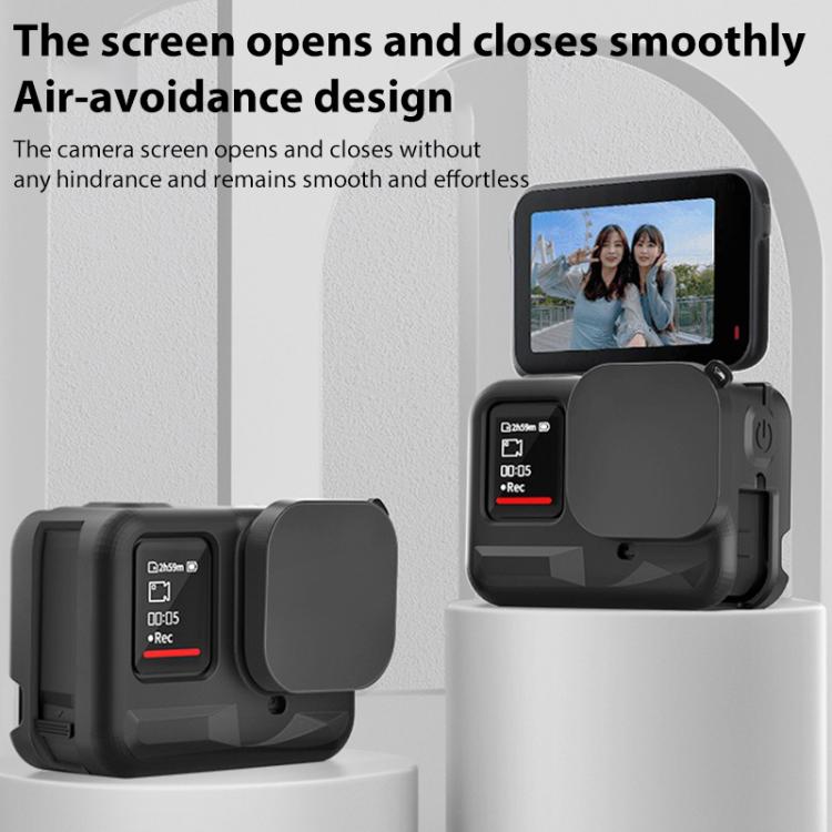 For Insta360 Ace Pro Silicone Protective Case with Wrist Strap & Lens Cover, For Insta360 Ace Pro - ORIWHIZDJI & Insta360 AccessoriesInsta360 Ace SeriesProtection & Cases