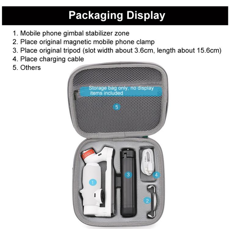 For Insta360 Flow Smartphone Gimbal Stabilizer BKANO Shoulder Bag Waterproof Portable Storage Case - ORIWHIZBKANODJI & Insta360 AccessoriesOther Insta360 Accessories