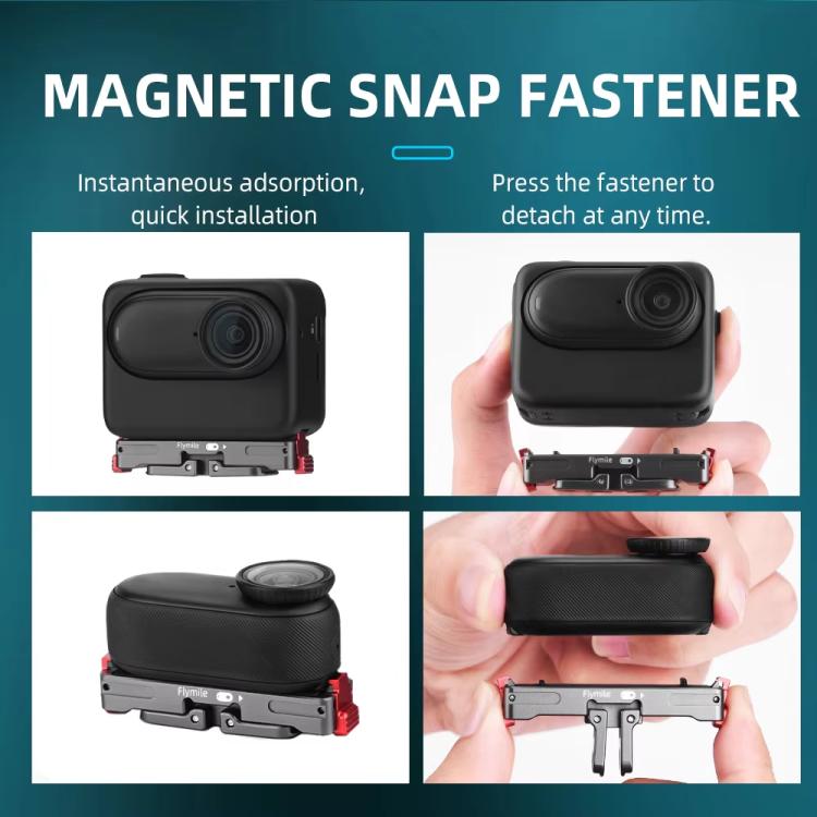 For Insta360 GO 3 / 3S Flymile Magnetic Metal Quick Release Base Sports Camera Adapter Bracket, For Insta360 GO 3 / 3S - ORIWHIZDJI & Insta360 AccessoriesFlymileInsta360 GO Series