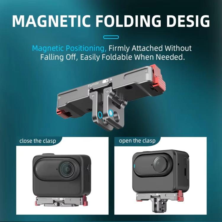 For Insta360 GO 3 / 3S Flymile Magnetic Metal Quick Release Base Sports Camera Adapter Bracket, For Insta360 GO 3 / 3S - ORIWHIZDJI & Insta360 AccessoriesFlymileInsta360 GO Series
