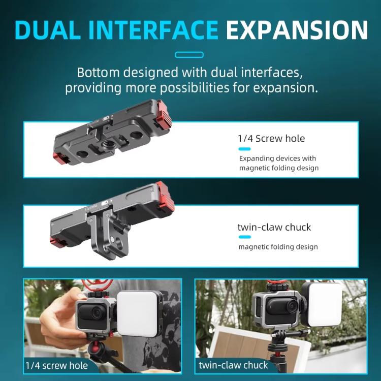 For Insta360 GO 3 / 3S Flymile Magnetic Metal Quick Release Base Sports Camera Adapter Bracket, For Insta360 GO 3 / 3S - ORIWHIZDJI & Insta360 AccessoriesFlymileInsta360 GO Series