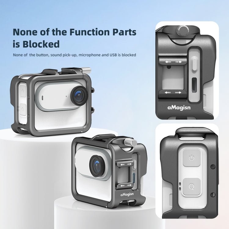 For Insta360 GO 3 aMagisn Metal Rabbit Cage Protection Bezel Accessories - ORIWHIZaMagisnDJI & Insta360 AccessoriesInsta360 GO Series