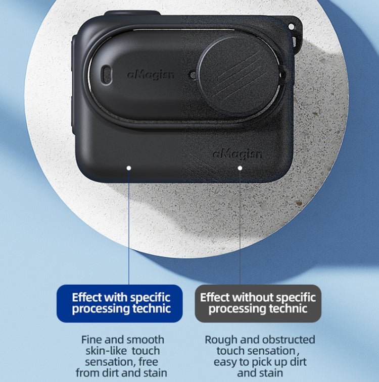 For Insta360 GO 3 AMagisn Silicone Body Cover Protective Case With Lanyard - ORIWHIZaMagisnDJI & Insta360 AccessoriesInsta360 GO Series
