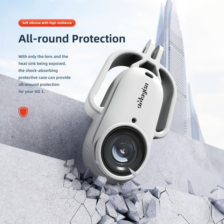 For Insta360 GO 3 AMagisn Silicone Case Camera Protective Accessories, Vertical Gray, Vertical Black - ORIWHIZaMagisnDJI & Insta360 AccessoriesInsta360 GO Series