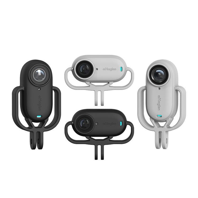 For Insta360 GO 3 AMagisn Silicone Case Camera Protective Accessories, Vertical Gray, Vertical Black - ORIWHIZaMagisnDJI & Insta360 AccessoriesInsta360 GO Series