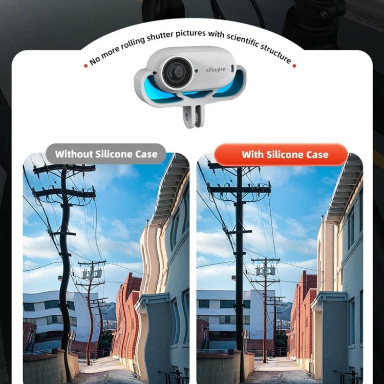 For Insta360 GO 3 AMagisn Silicone Case Camera Protective Accessories, Vertical Gray, Vertical Black - ORIWHIZaMagisnDJI & Insta360 AccessoriesInsta360 GO Series