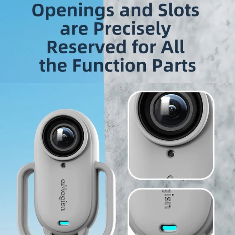 For Insta360 GO 3 AMagisn Silicone Case Camera Protective Accessories, Vertical Gray, Vertical Black - ORIWHIZaMagisnDJI & Insta360 AccessoriesInsta360 GO Series