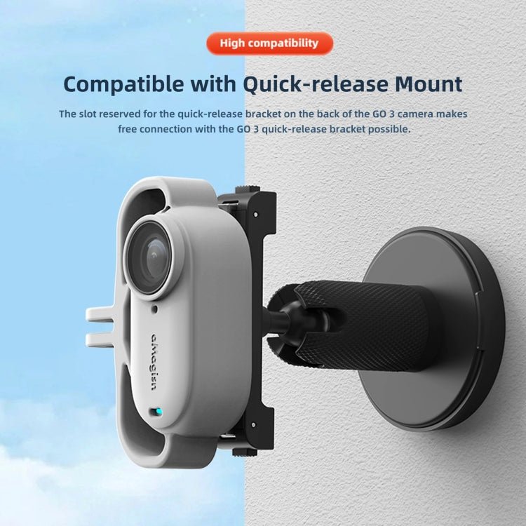 For Insta360 GO 3 AMagisn Silicone Case Camera Protective Accessories, Vertical Gray, Vertical Black - ORIWHIZaMagisnDJI & Insta360 AccessoriesInsta360 GO Series