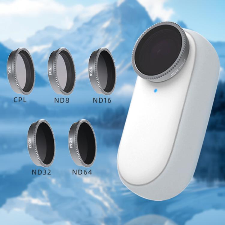 For Insta360 GO 3 Camera Lens Filter, CPL, ND8, ND16, ND32, ND64, 4 in 1 ND8 - 64 - ORIWHIZDJI & Insta360 AccessoriesInsta360 GO SeriesLen Accessories