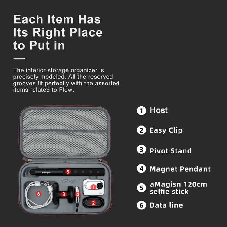 For Insta360 GO 3 / GO 3S AMagisn Accessory Storage Bag Portable Medium Clutch, For Insta360 GO 3 - ORIWHIZaMagisnDJI & Insta360 AccessoriesInsta360 GO Series