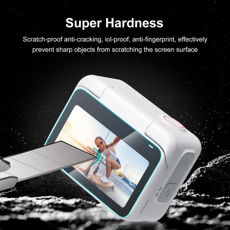 For Insta360 GO 3 PULUZ 2 in 1 Screen and Lens Tempered Glass Film, Tempered Glass Film - ORIWHIZDJI & Insta360 AccessoriesInsta360 GO SeriesProtection & Cases
