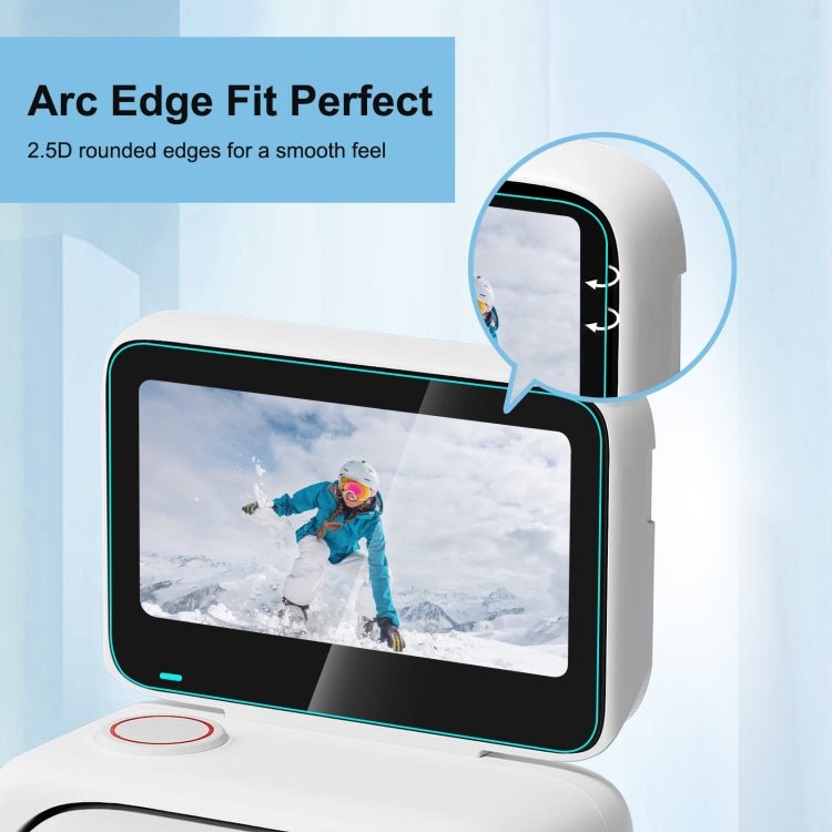 For Insta360 GO 3 PULUZ 2 in 1 Screen and Lens Tempered Glass Film, Tempered Glass Film - ORIWHIZDJI & Insta360 AccessoriesInsta360 GO SeriesProtection & Cases