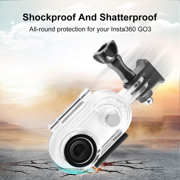 For Insta360 GO 3 PULUZ 40m Underwater Waterproof Housing Case with Base Adapter & Screw, 40m Waterproof Housing Case - ORIWHIZDJI & Insta360 AccessoriesInsta360 GO SeriesProtection & Cases