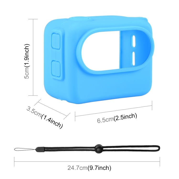 For Insta360 GO 3 PULUZ Camera Charging Case Silicone Case with Lens Cap & Strap, Silicone Case with Lens Cap(Black), Silicone Case with Lens Cap(Blue) - ORIWHIZDJI & Insta360 AccessoriesInsta360 GO SeriesProtection & Cases
