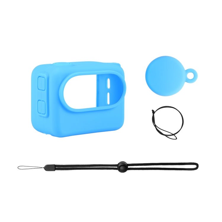 For Insta360 GO 3 PULUZ Camera Charging Case Silicone Case with Lens Cap & Strap, Silicone Case with Lens Cap(Black), Silicone Case with Lens Cap(Blue) - ORIWHIZDJI & Insta360 AccessoriesInsta360 GO SeriesProtection & Cases