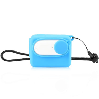 For Insta360 GO 3 PULUZ Camera Charging Case Silicone Case with Lens Cap & Strap, Silicone Case with Lens Cap(Black), Silicone Case with Lens Cap(Blue) - ORIWHIZDJI & Insta360 AccessoriesInsta360 GO SeriesProtection & Cases
