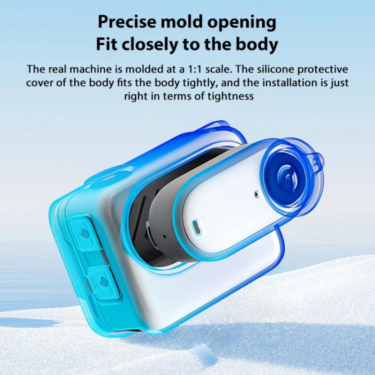 For Insta360 GO 3S Camera Charging Case Silicone Case with Lens Cap & Strap, For Insta360 GO 3S - ORIWHIZDJI & Insta360 AccessoriesInsta360 GO SeriesProtection & Cases