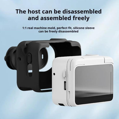 For Insta360 GO 3S Camera Charging Case Silicone Case with Lens Cap & Strap, For Insta360 GO 3S - ORIWHIZDJI & Insta360 AccessoriesInsta360 GO SeriesProtection & Cases