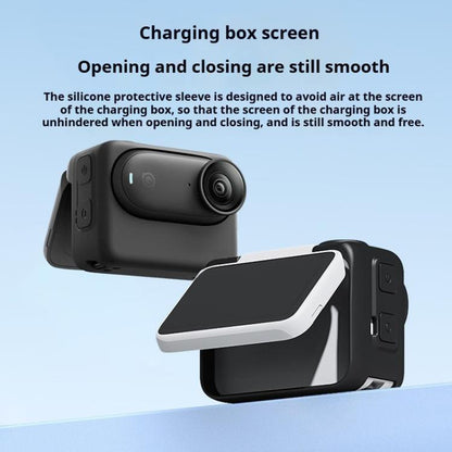 For Insta360 GO 3S Camera Charging Case Silicone Case with Lens Cap & Strap, For Insta360 GO 3S - ORIWHIZDJI & Insta360 AccessoriesInsta360 GO SeriesProtection & Cases