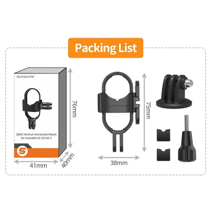 For Insta360 GO 3S / GO 3 Sunnylife Foldable Vertical - Horizontal Mount Adapter Protective Frame Brackets Housing Case, For Insta360 GO 3S / GO 3 - ORIWHIZDJI & Insta360 AccessoriesInsta360 GO SeriesMounts