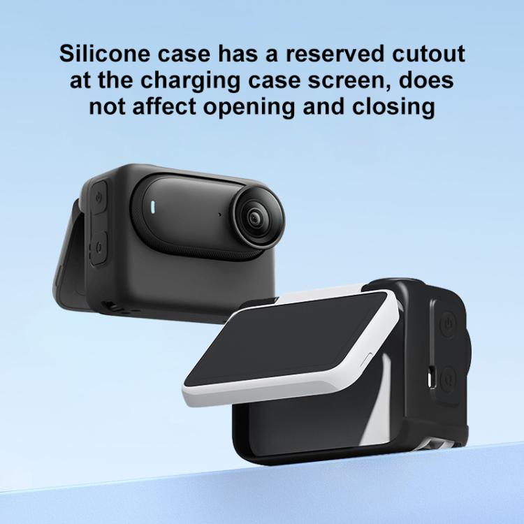 For Insta360 GO 3S PULUZ Camera Charging Box Silicone Cover with Lens Cap & Strap, For Insta360 GO 3S - ORIWHIZDJI & Insta360 AccessoriesInsta360 GO SeriesProtection & Cases