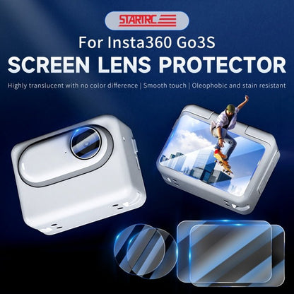 For Insta360 GO 3S STARTRC 2 in 1 2pcs Screen Tempered Glass Film and 2pcs Lens TPU Film, For Insta360 GO 3S - ORIWHIZDJI & Insta360 AccessoriesInsta360 GO SeriesProtection & Cases