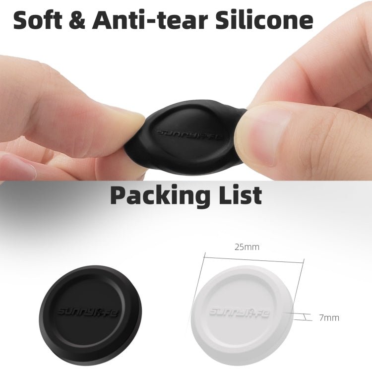 For Insta360 GO 3S Sunnylife 2pcs Black and White Scratch - resistant Lens Protective Cap, Lens Protective Cap - ORIWHIZDJI & Insta360 AccessoriesInsta360 GO SeriesLen Accessories