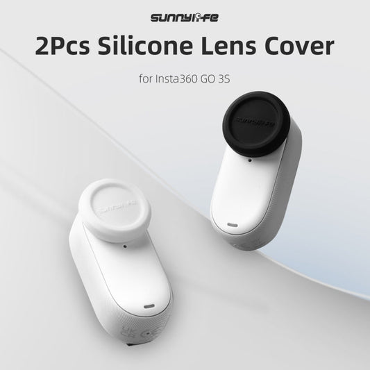غطاء حماية عدسة مقاوم للخدش من Sunnylife، قطعتان، أسود وأبيض، لكاميرا Insta360 GO 3S، غطاء حماية العدسة - ORIWHIZDJI وملحقات Insta360، سلسلة Insta360 GO، ملحقات العدسة