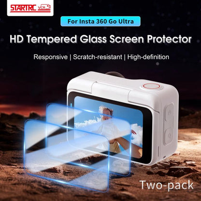 For Insta360 GO Ultra 2pcs STARTRC Screen Tempered Gass Film, STARTRC - ORIWHIZDJI & Insta360 AccessoriesInsta360 GO SeriesProtection & Cases