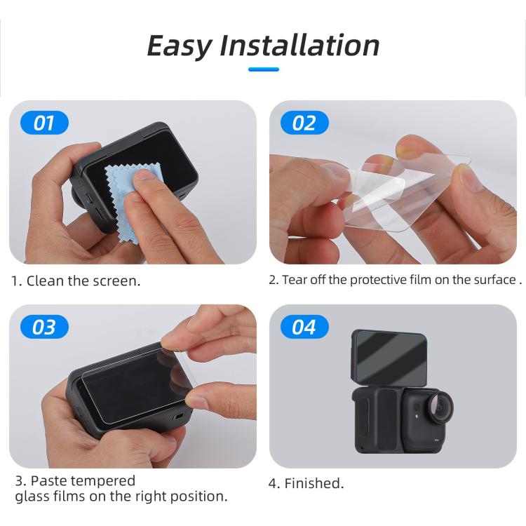 For Insta360 GO Ultra 2pcs Sunnylife Screen Lens Explosion - proof Film, Sunnylife - ORIWHIZDJI & Insta360 AccessoriesInsta360 GO SeriesProtection & Cases
