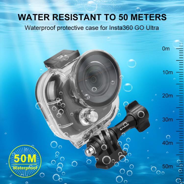 For Insta360 GO Ultra 50m Waterproof Case Thumb Main Body Camera Dive Housing Cover, For Insta360 GO Ultra Thumb Main Body - ORIWHIZDJI & Insta360 AccessoriesInsta360 GO SeriesProtection & Cases