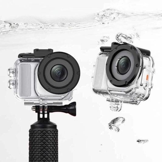 طقم حافظة مقاومة للماء حتى عمق 60 مترًا لكاميرا Insta360 GO Ultra، مع قاعدة تثبيت مزدوجة - ORIWHIZDJI وملحقات Insta360 وسلسلة Insta360 GO - الحماية والحافظات