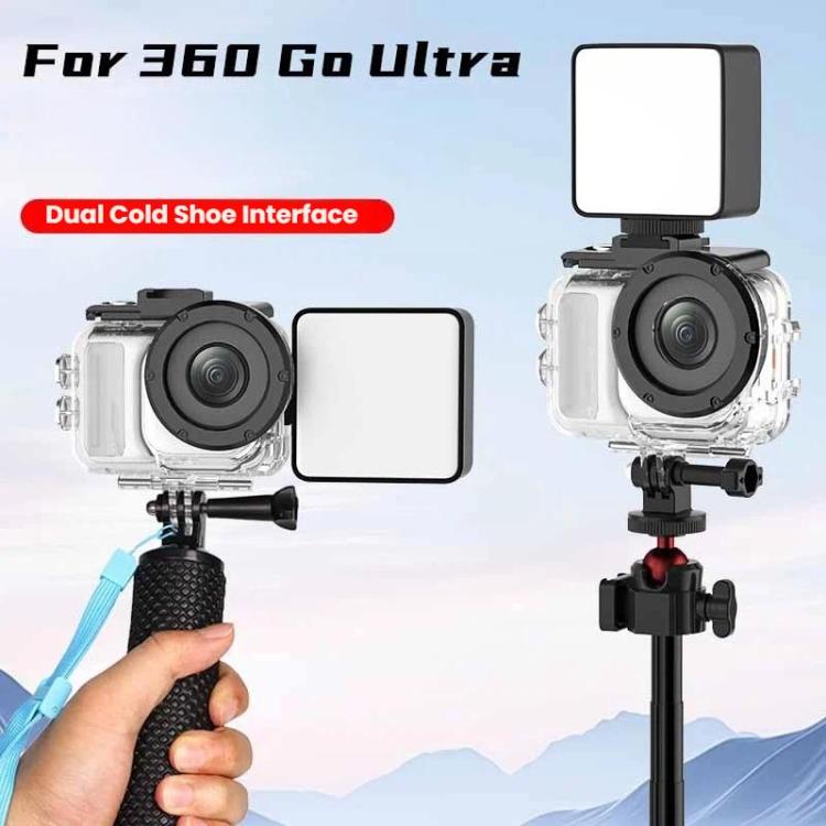 For Insta360 GO Ultra 60m Waterproof Case Kit Dive Housing With Dual Cold Shoe - ORIWHIZDJI & Insta360 AccessoriesInsta360 GO SeriesProtection & Cases