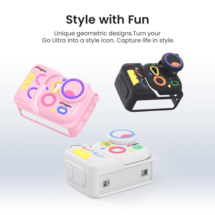 For Insta360 Go Ultra aMagisn Colorful Silicone Case Fun Durable Camera Skin Cover - ORIWHIZaMagisnDJI & Insta360 AccessoriesInsta360 GO Series