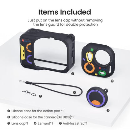 For Insta360 Go Ultra aMagisn Colorful Silicone Case Fun Durable Camera Skin Cover - ORIWHIZaMagisnDJI & Insta360 AccessoriesInsta360 GO Series