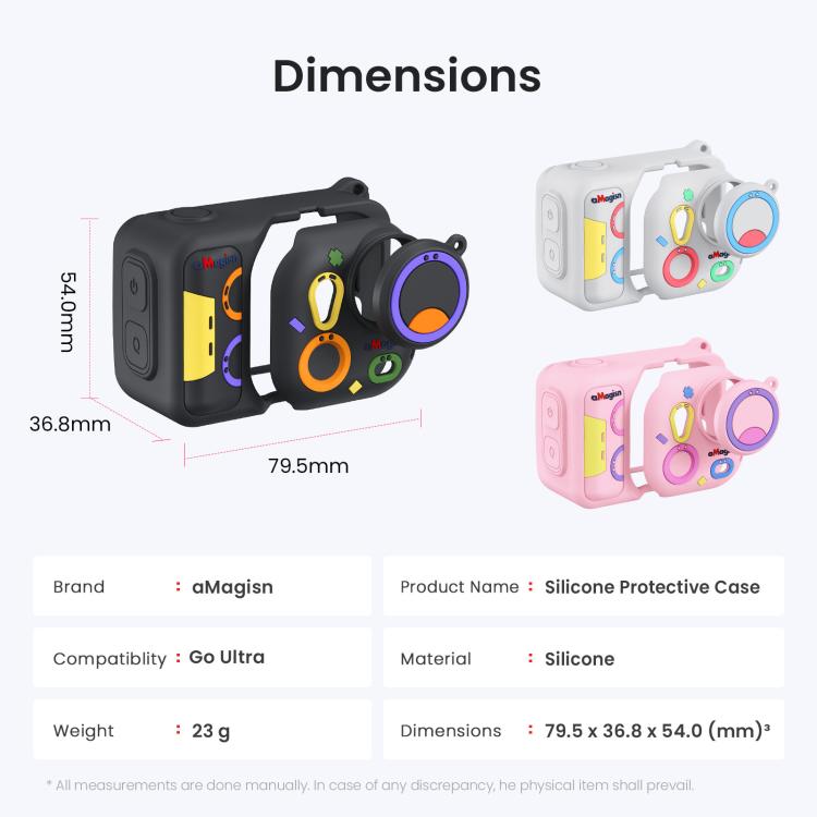 For Insta360 Go Ultra aMagisn Colorful Silicone Case Fun Durable Camera Skin Cover - ORIWHIZaMagisnDJI & Insta360 AccessoriesInsta360 GO Series