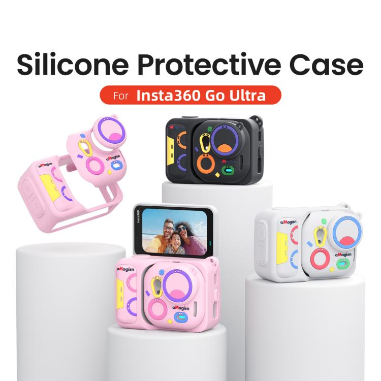 For Insta360 Go Ultra aMagisn Colorful Silicone Case Fun Durable Camera Skin Cover - ORIWHIZaMagisnDJI & Insta360 AccessoriesInsta360 GO Series